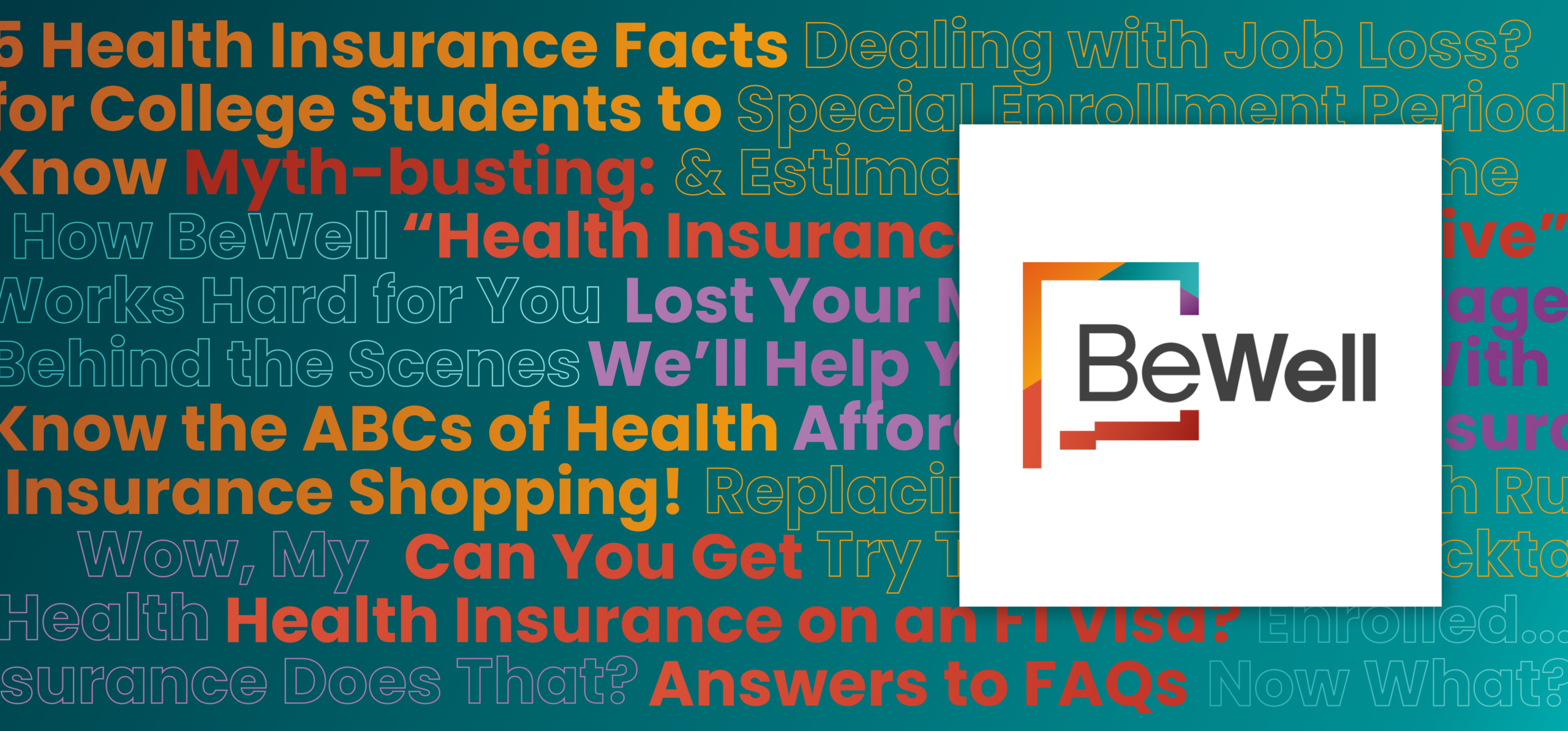 Text web of content associated with BeWell New Mexico