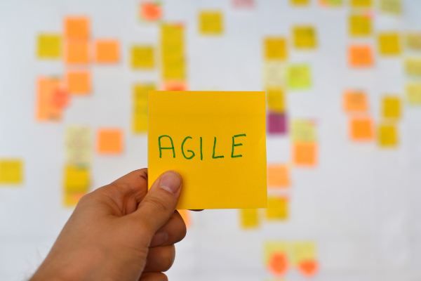A puzzle piece that says agile on it.