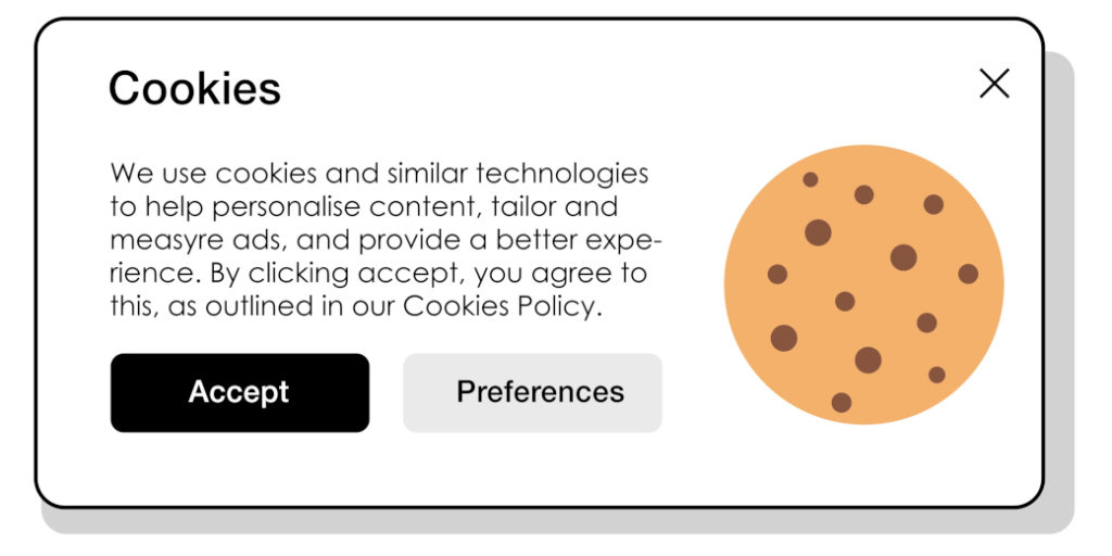Third-party cookie message
