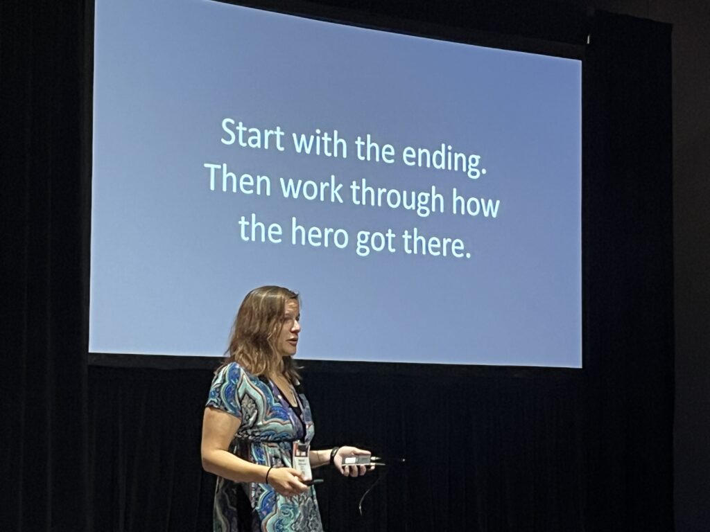 Mariah Obiedzinski presenting her session at CMWorld 2023 in Washington, DC