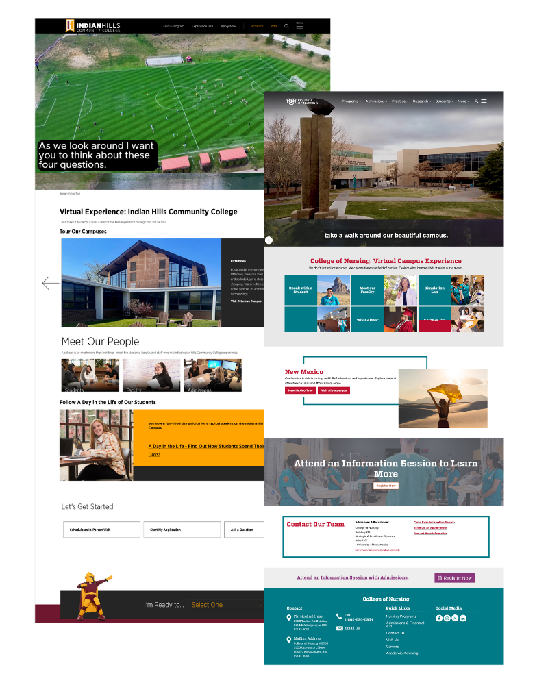 Image of IHCC and UNM website page.
