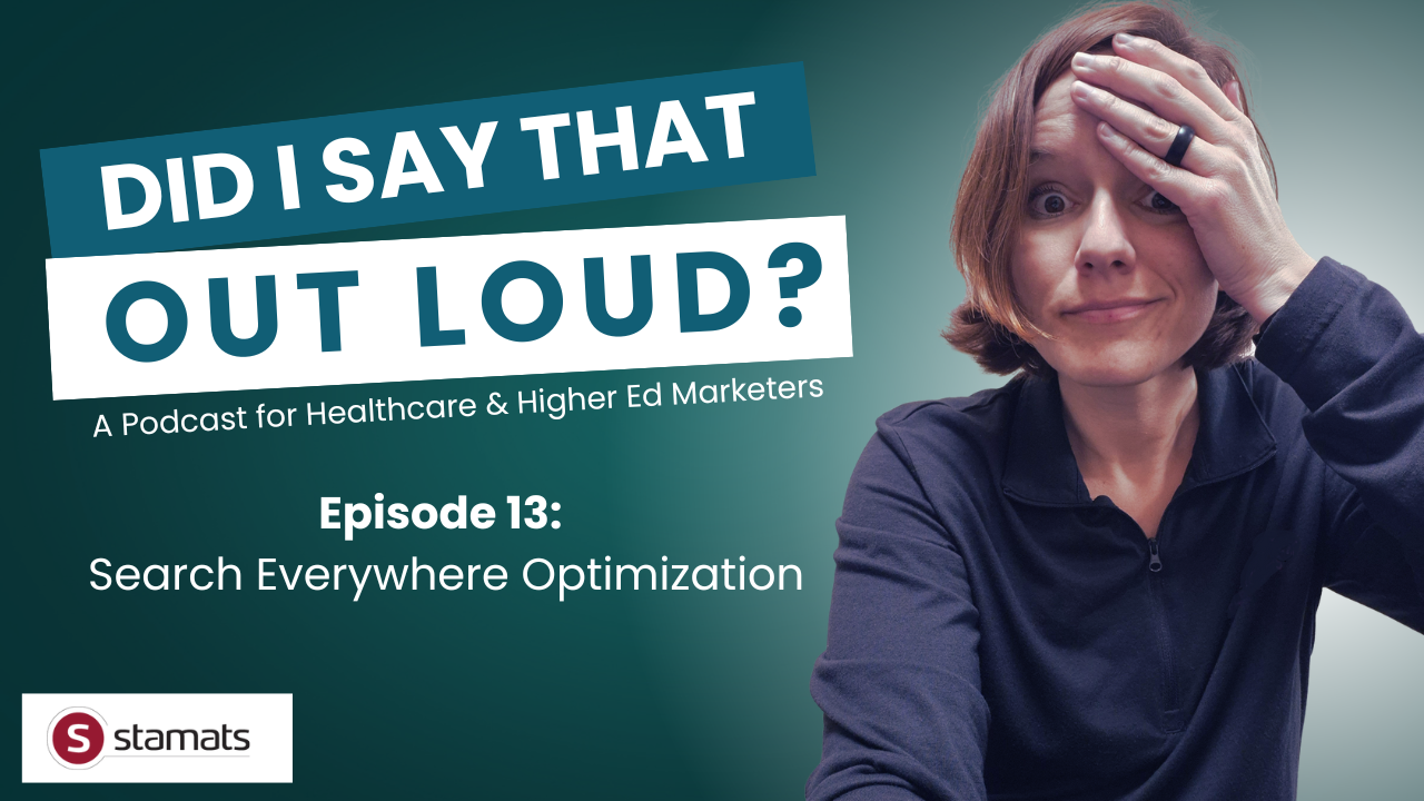 Stamats Podcast Title Graphic Search Everywhere Optimization