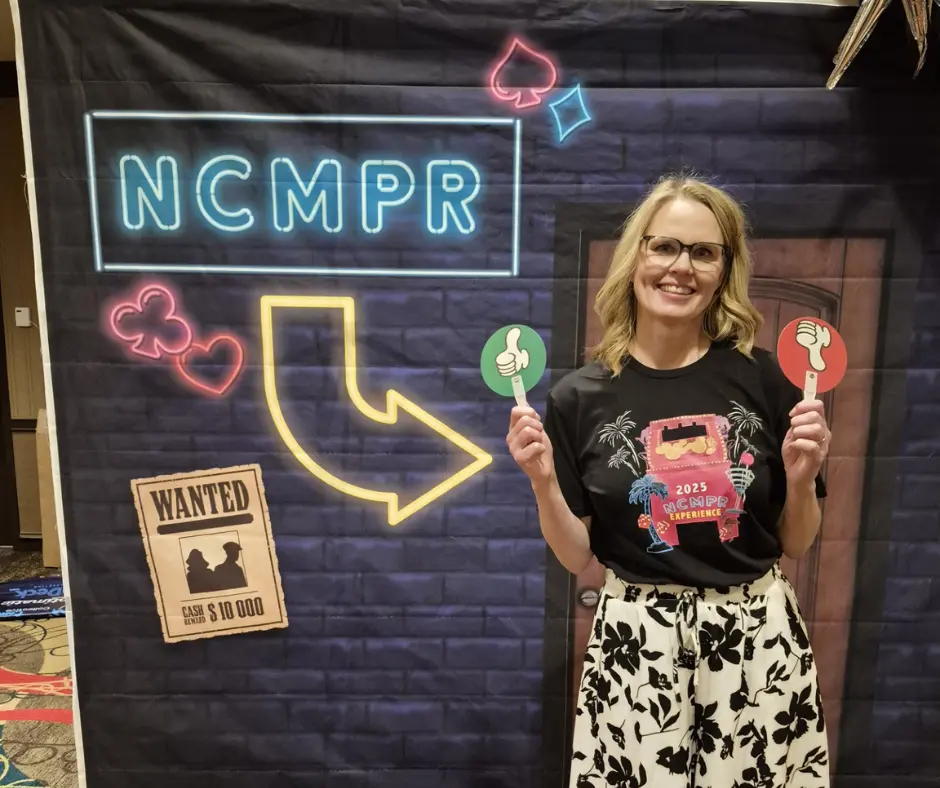 woman holding thumbs up/thumbs down signs