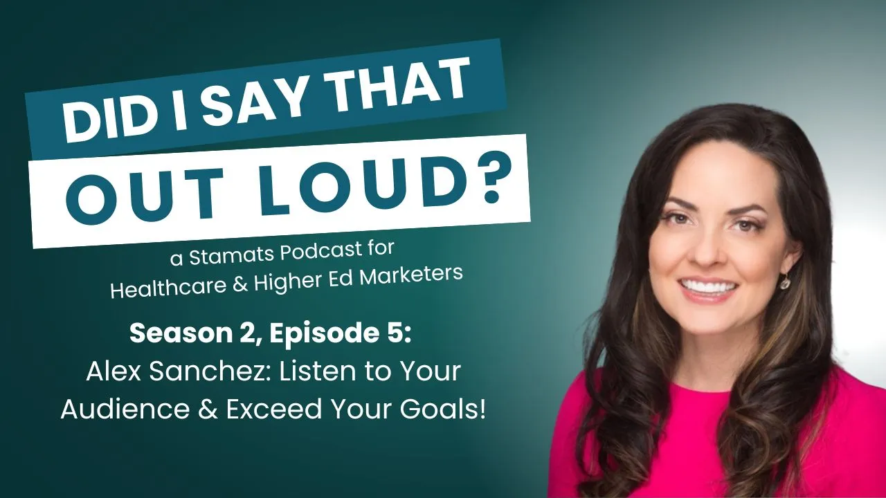 Graphic: Season 2, Episode 5: Alex Sanchez: Listen to Your Audience & Exceed Your Goals!