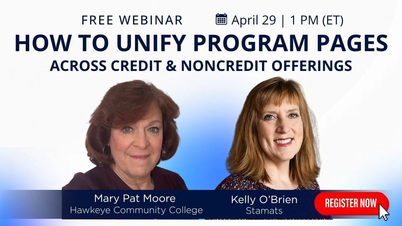 Slide for event for Bridging User Journey Credit Non-Credit Program Pathways