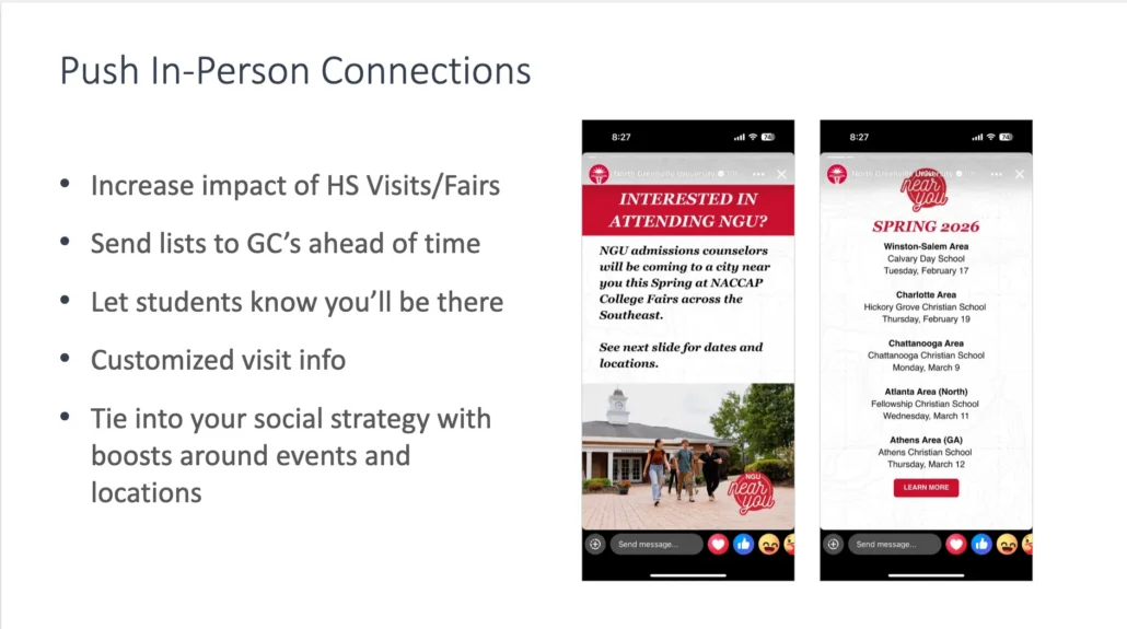 Graphic: Push In-person connections.